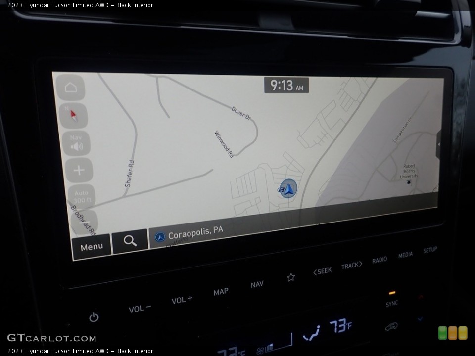 Black Interior Navigation for the 2023 Hyundai Tucson Limited AWD #145590873
