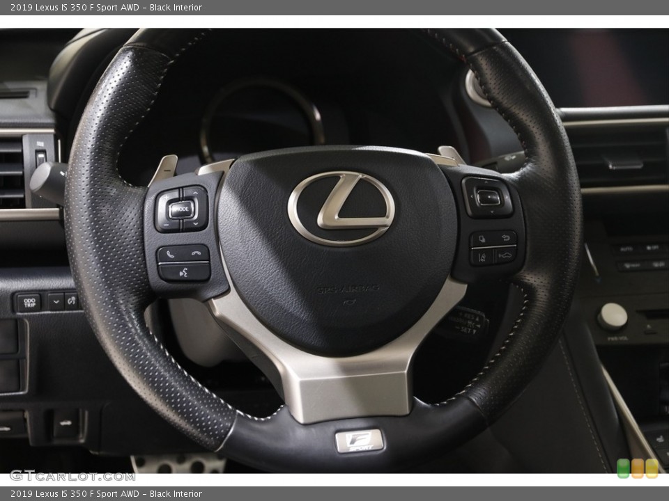 Black Interior Steering Wheel for the 2019 Lexus IS 350 F Sport AWD #145592019
