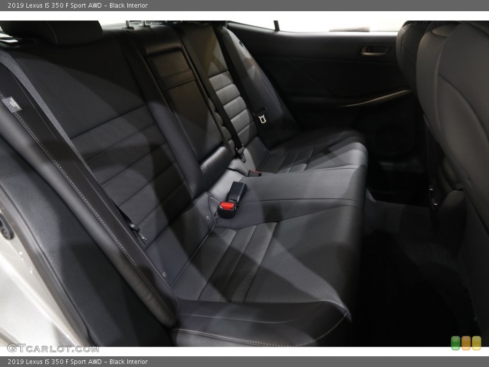 Black Interior Rear Seat for the 2019 Lexus IS 350 F Sport AWD #145592268