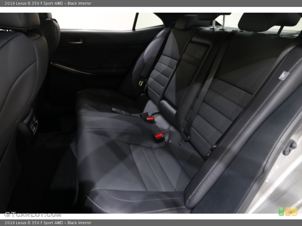 Black Interior Rear Seat for the 2019 Lexus IS 350 F Sport AWD #145592286