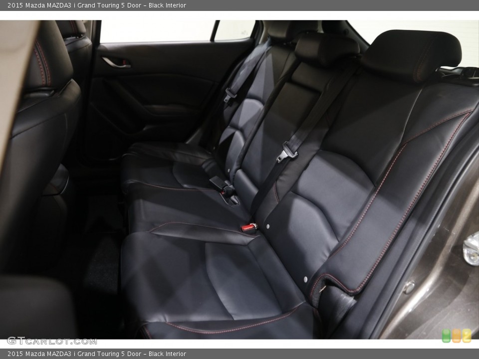 Black Interior Rear Seat for the 2015 Mazda MAZDA3 i Grand Touring 5 Door #145592700