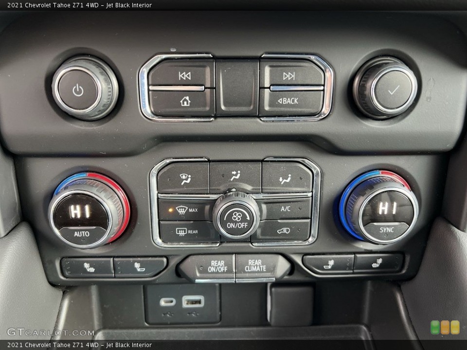 Jet Black Interior Controls for the 2021 Chevrolet Tahoe Z71 4WD #145593132