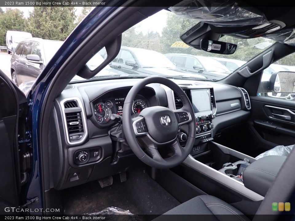 Black Interior Front Seat for the 2023 Ram 1500 Big Horn Crew Cab 4x4 #145593987