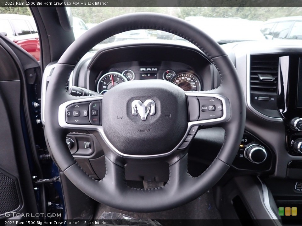 Black Interior Steering Wheel for the 2023 Ram 1500 Big Horn Crew Cab 4x4 #145594068