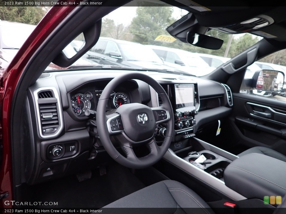 Black Interior Dashboard for the 2023 Ram 1500 Big Horn Crew Cab 4x4 #145594314