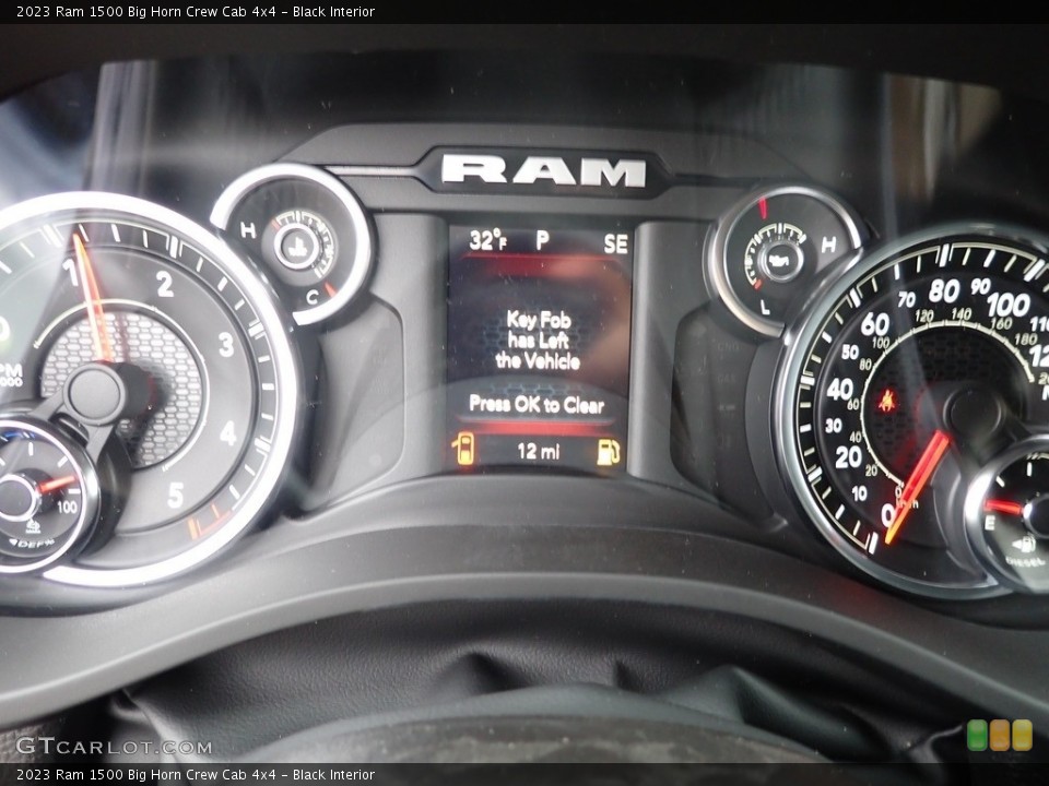 Black Interior Gauges for the 2023 Ram 1500 Big Horn Crew Cab 4x4 #145594380