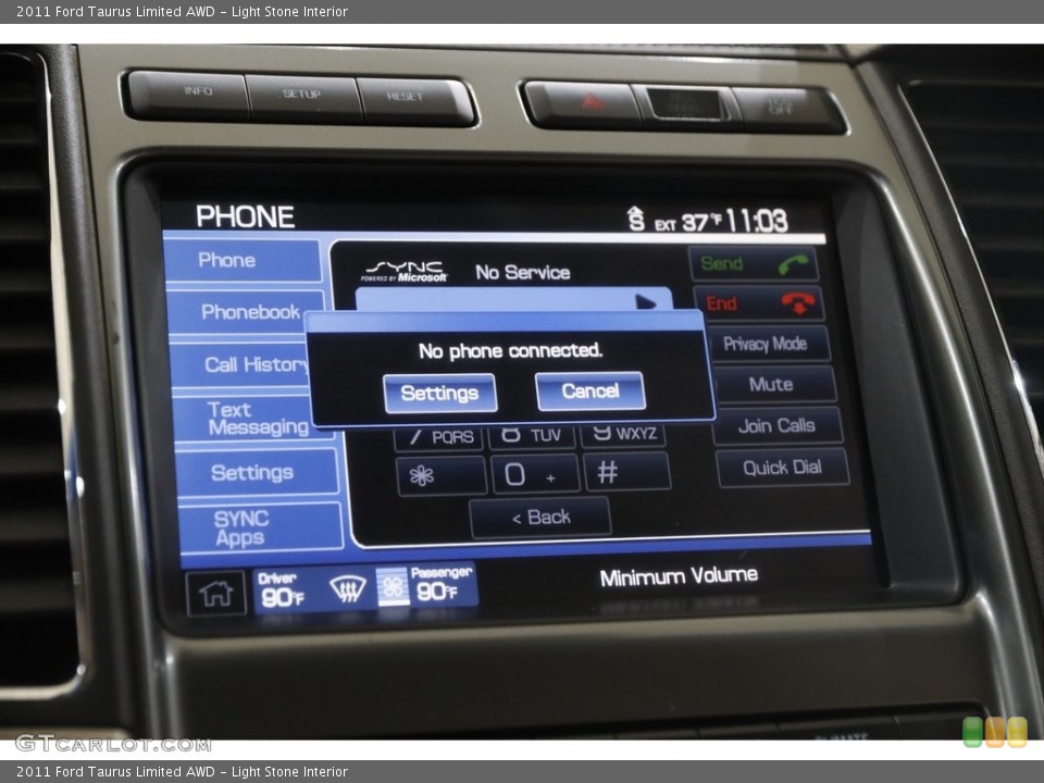 Light Stone Interior Controls for the 2011 Ford Taurus Limited AWD #145595347