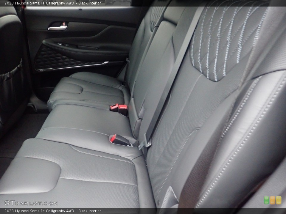 Black Interior Rear Seat for the 2023 Hyundai Santa Fe Calligraphy AWD #145595847