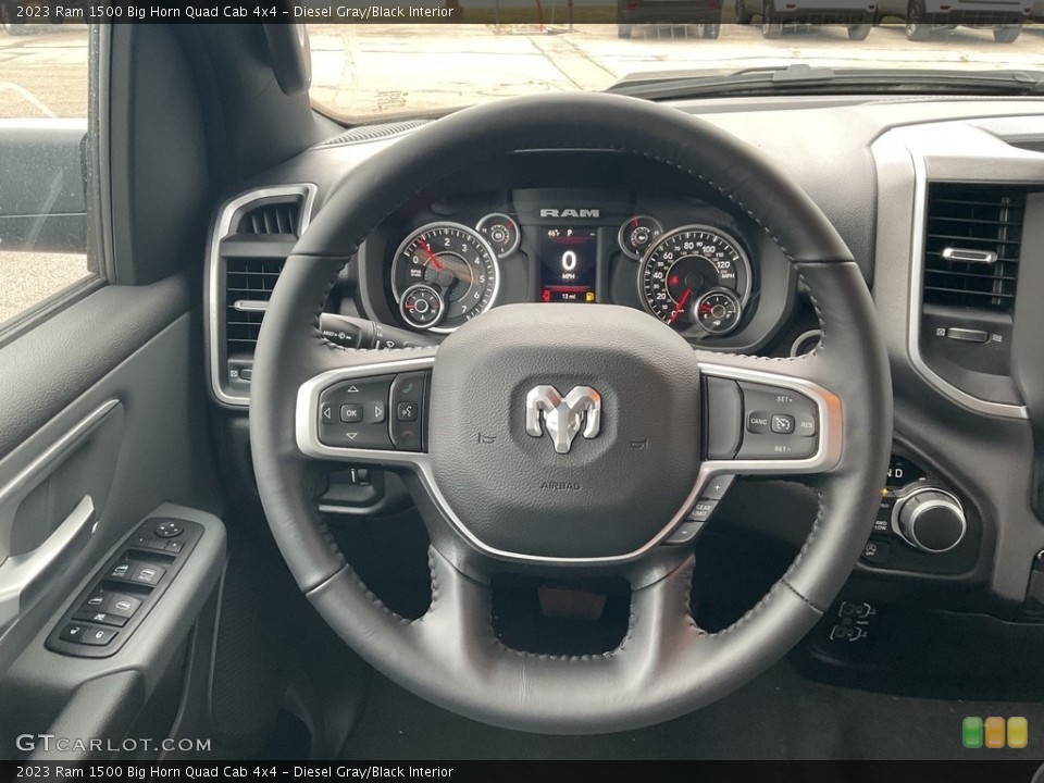 Diesel Gray/Black Interior Steering Wheel for the 2023 Ram 1500 Big Horn Quad Cab 4x4 #145597400