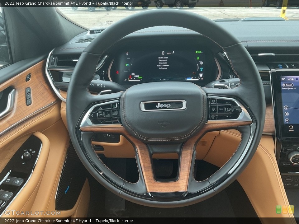 Tupelo/Black Interior Steering Wheel for the 2022 Jeep Grand Cherokee Summit 4XE Hybrid #145598048