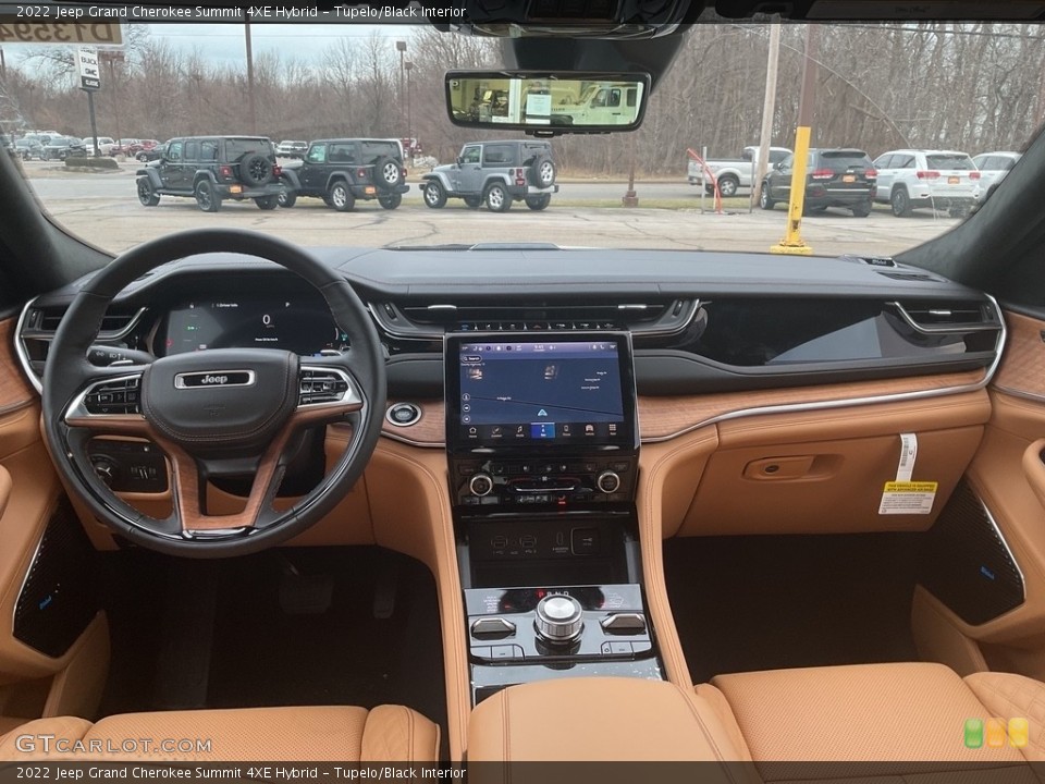 Tupelo/Black Interior Dashboard for the 2022 Jeep Grand Cherokee Summit 4XE Hybrid #145598078