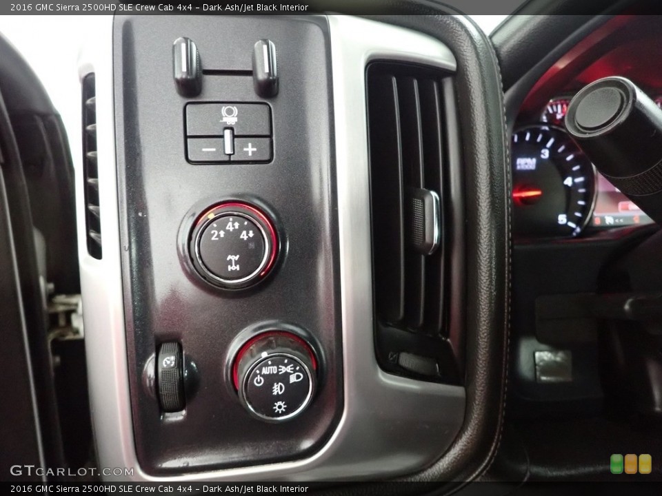 Dark Ash/Jet Black Interior Controls for the 2016 GMC Sierra 2500HD SLE Crew Cab 4x4 #145599416