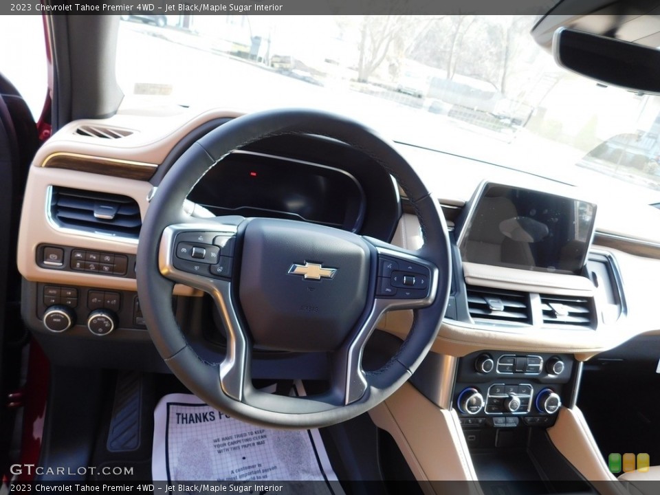 Jet Black/Maple Sugar Interior Steering Wheel for the 2023 Chevrolet Tahoe Premier 4WD #145599887
