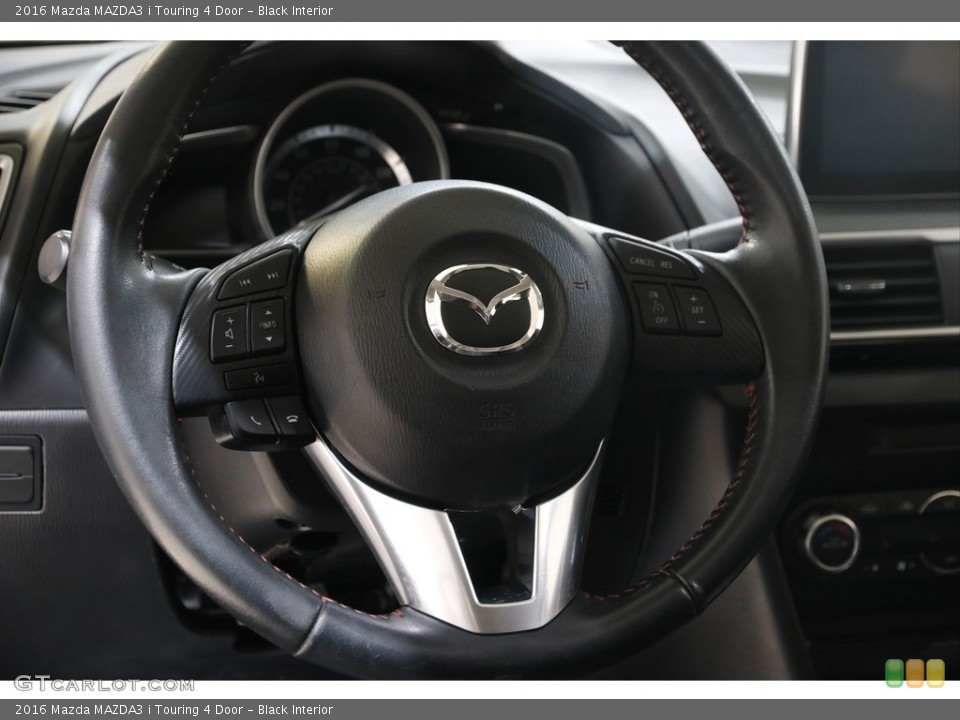 Black Interior Steering Wheel for the 2016 Mazda MAZDA3 i Touring 4 Door #145600145