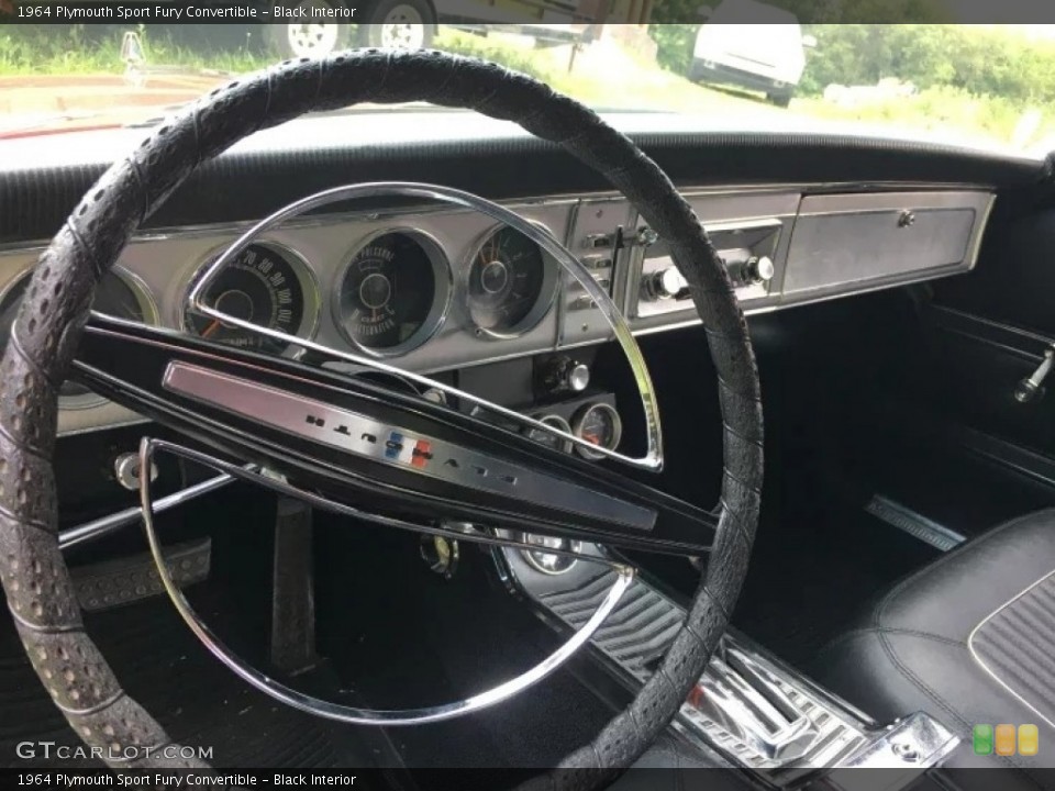 Black Interior Steering Wheel for the 1964 Plymouth Sport Fury Convertible #145602017