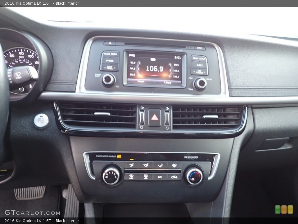 Black Interior Controls for the 2016 Kia Optima LX 1.6T #145605537