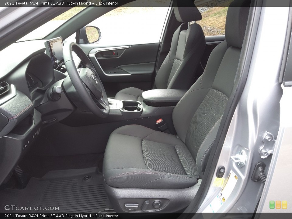 Black Interior Front Seat for the 2021 Toyota RAV4 Prime SE AWD Plug-In Hybrid #145605552