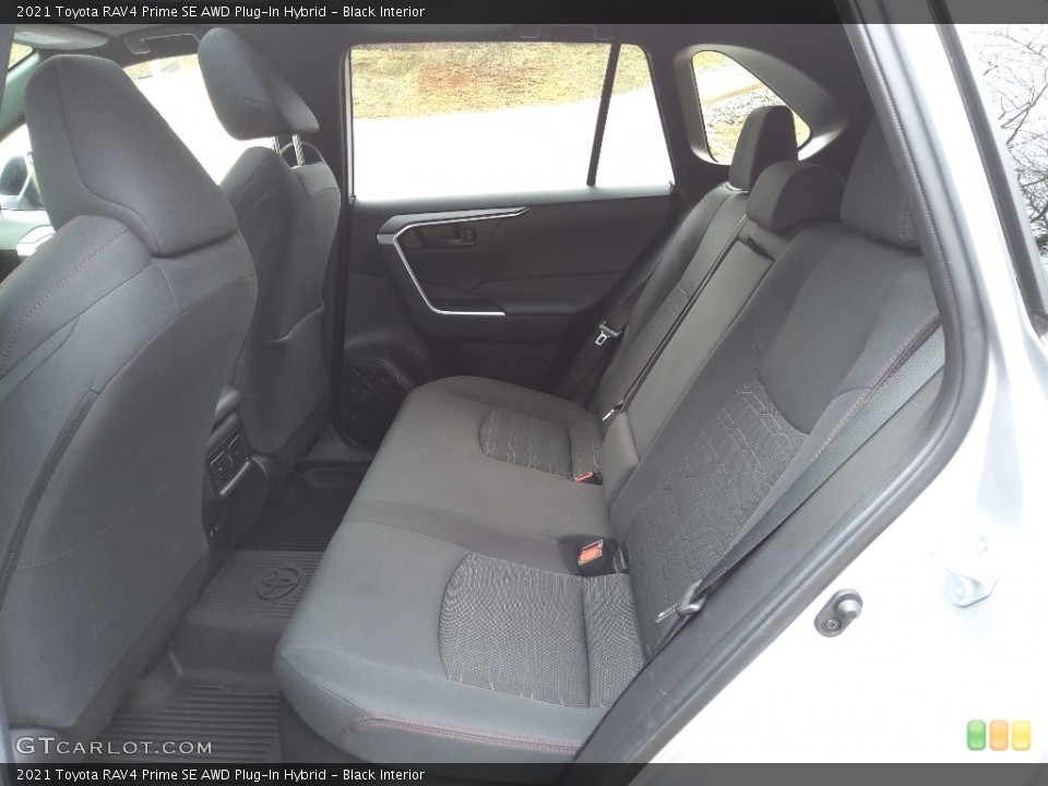 Black Interior Rear Seat for the 2021 Toyota RAV4 Prime SE AWD Plug-In Hybrid #145605588