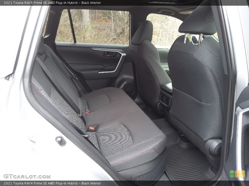 Black Interior Rear Seat for the 2021 Toyota RAV4 Prime SE AWD Plug-In Hybrid #145605621