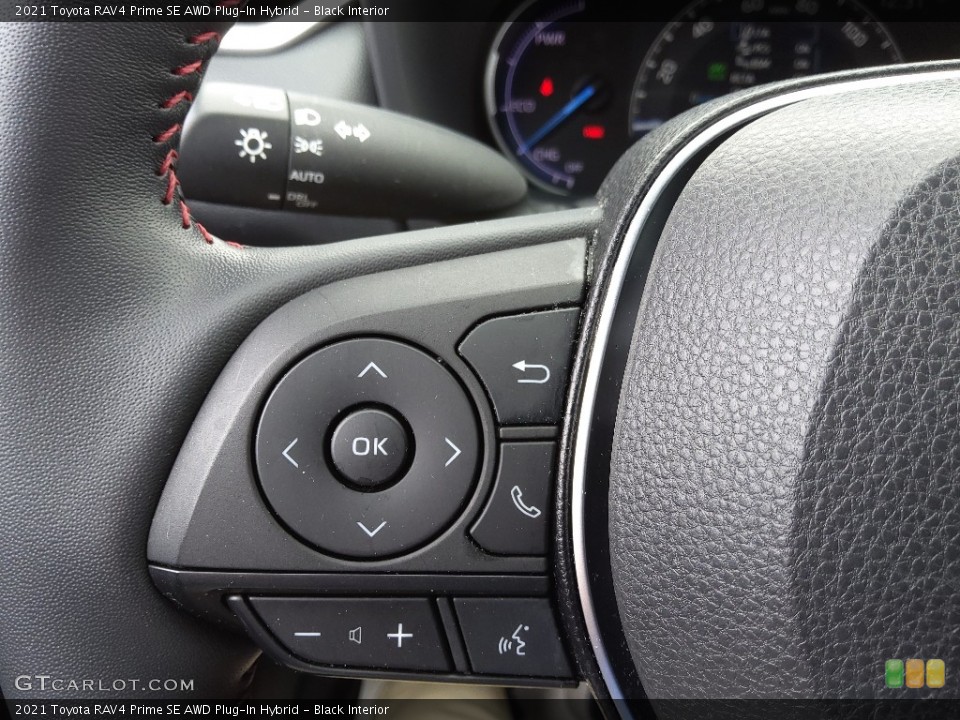 Black Interior Steering Wheel for the 2021 Toyota RAV4 Prime SE AWD Plug-In Hybrid #145605726
