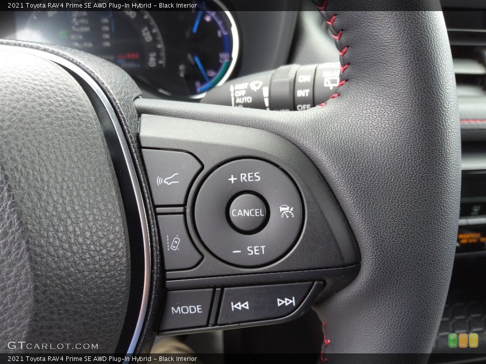 Black Interior Steering Wheel for the 2021 Toyota RAV4 Prime SE AWD Plug-In Hybrid #145605753