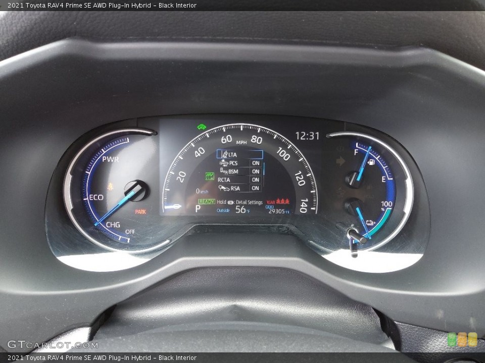 Black Interior Gauges for the 2021 Toyota RAV4 Prime SE AWD Plug-In Hybrid #145605774