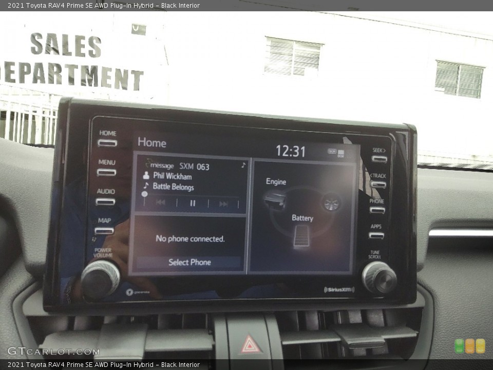 Black Interior Controls for the 2021 Toyota RAV4 Prime SE AWD Plug-In Hybrid #145605795