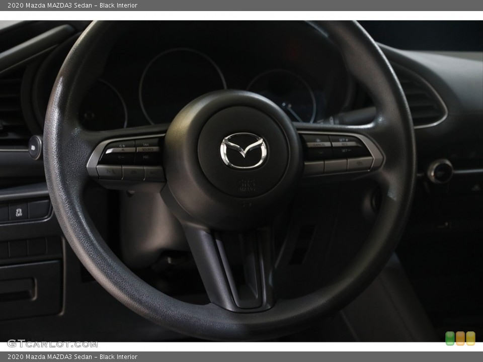 Black Interior Steering Wheel for the 2020 Mazda MAZDA3 Sedan #145606305