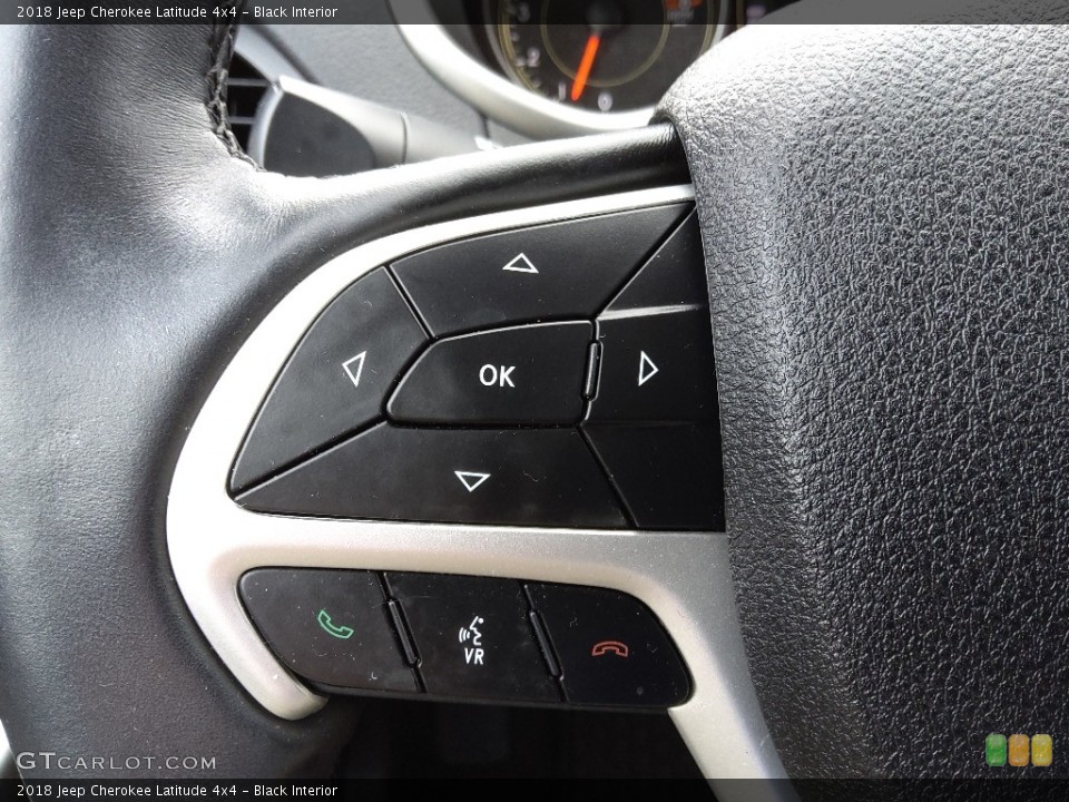 Black Interior Steering Wheel for the 2018 Jeep Cherokee Latitude 4x4 #145606488