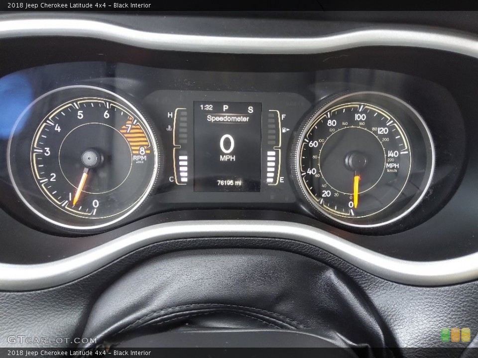 Black Interior Gauges for the 2018 Jeep Cherokee Latitude 4x4 #145606524