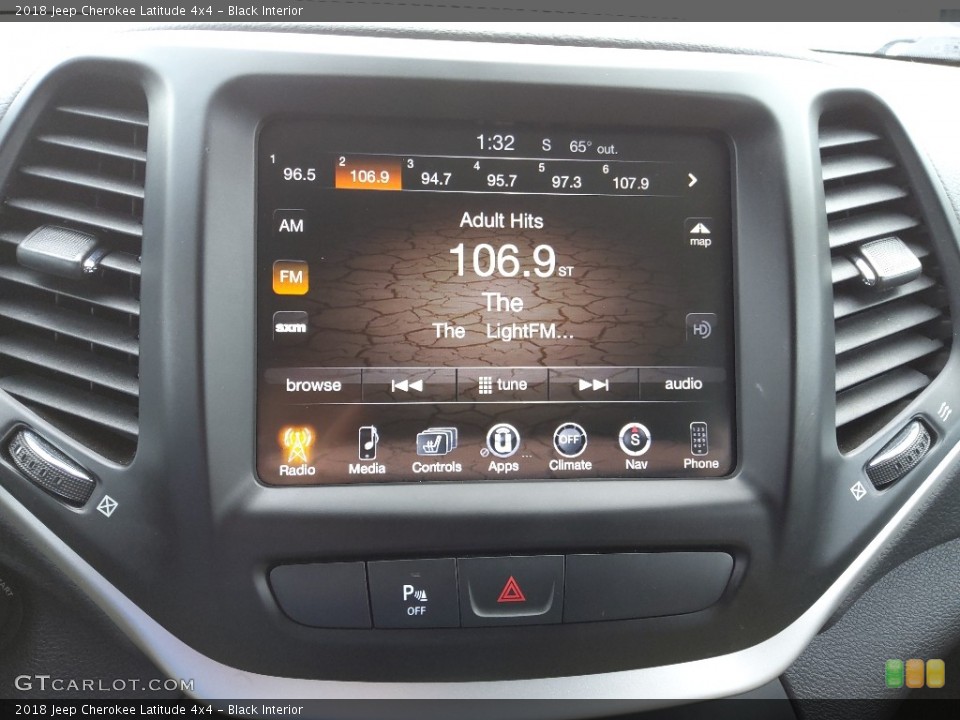 Black Interior Controls for the 2018 Jeep Cherokee Latitude 4x4 #145606536