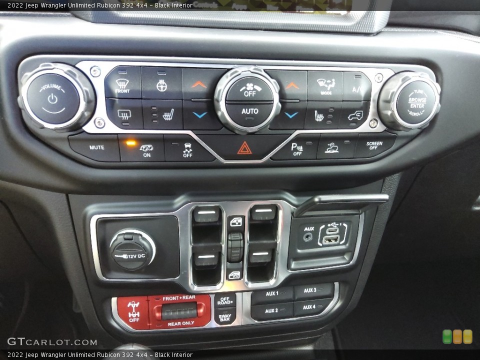Black Interior Controls for the 2022 Jeep Wrangler Unlimited Rubicon 392 4x4 #145608309