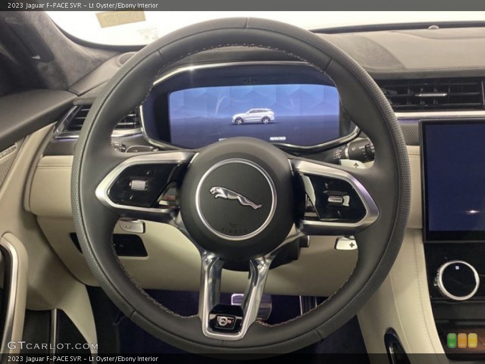 Lt Oyster/Ebony Interior Steering Wheel for the 2023 Jaguar F-PACE SVR #145610556