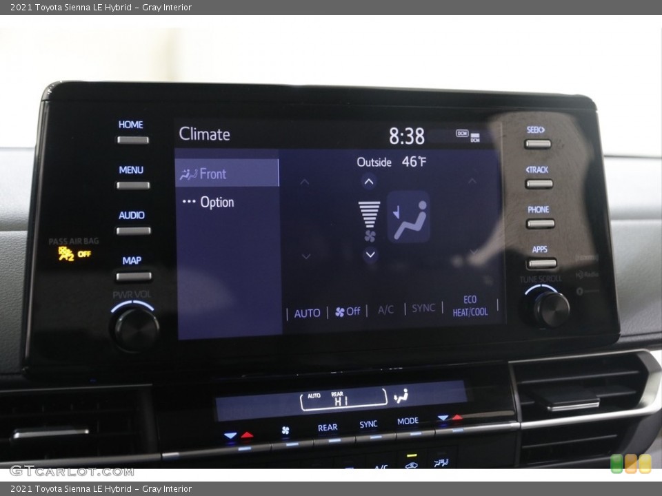 Gray Interior Controls for the 2021 Toyota Sienna LE Hybrid #145615754