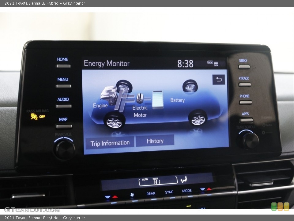 Gray Interior Controls for the 2021 Toyota Sienna LE Hybrid #145615767
