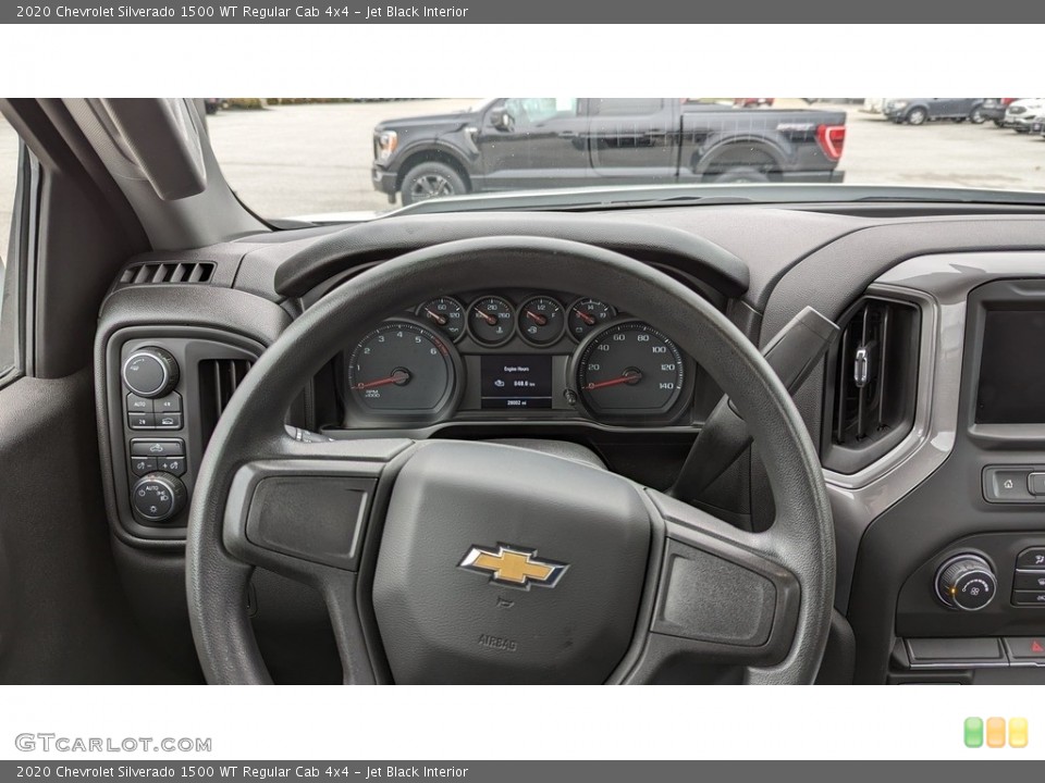 Jet Black Interior Dashboard for the 2020 Chevrolet Silverado 1500 WT Regular Cab 4x4 #145616985