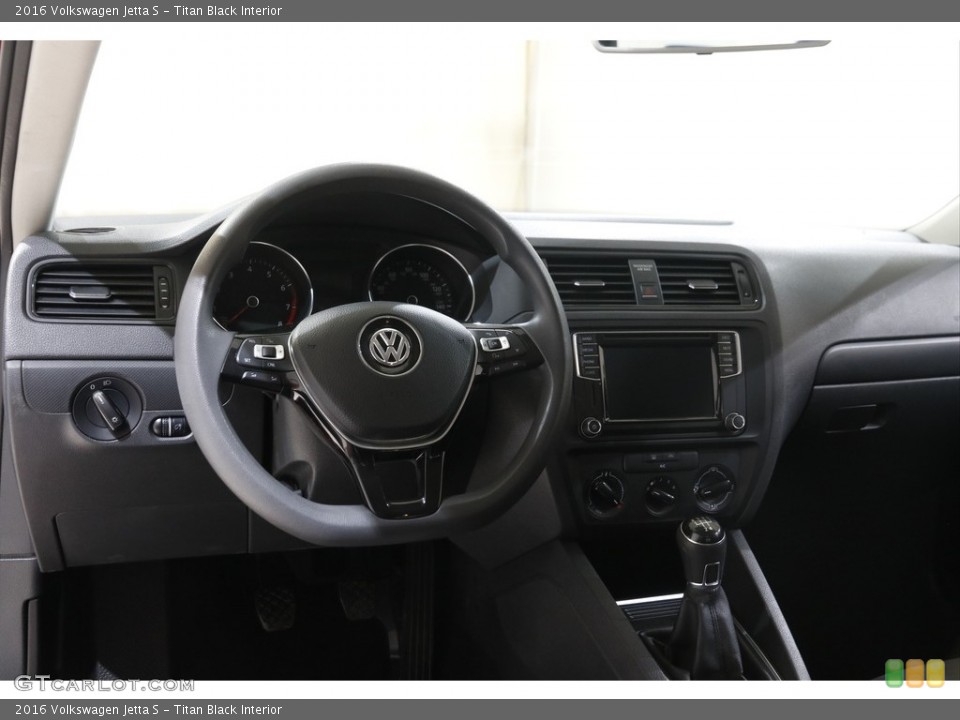 Titan Black Interior Dashboard for the 2016 Volkswagen Jetta S #145617773