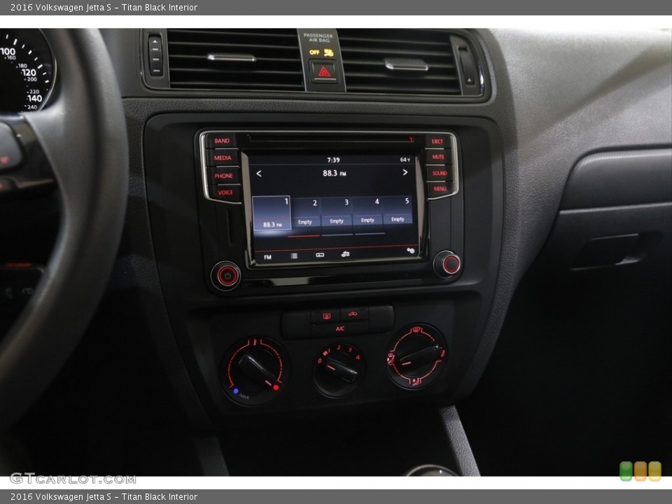 Titan Black Interior Controls for the 2016 Volkswagen Jetta S #145617815