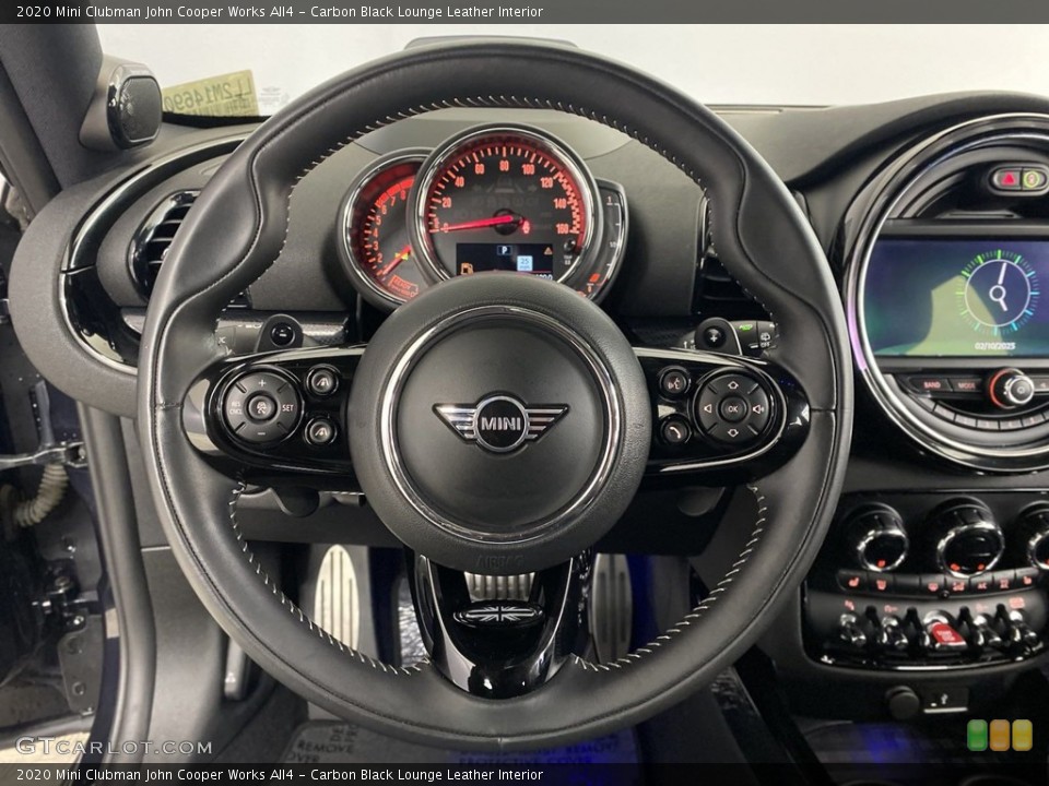 Carbon Black Lounge Leather Interior Steering Wheel for the 2020 Mini Clubman John Cooper Works All4 #145619711