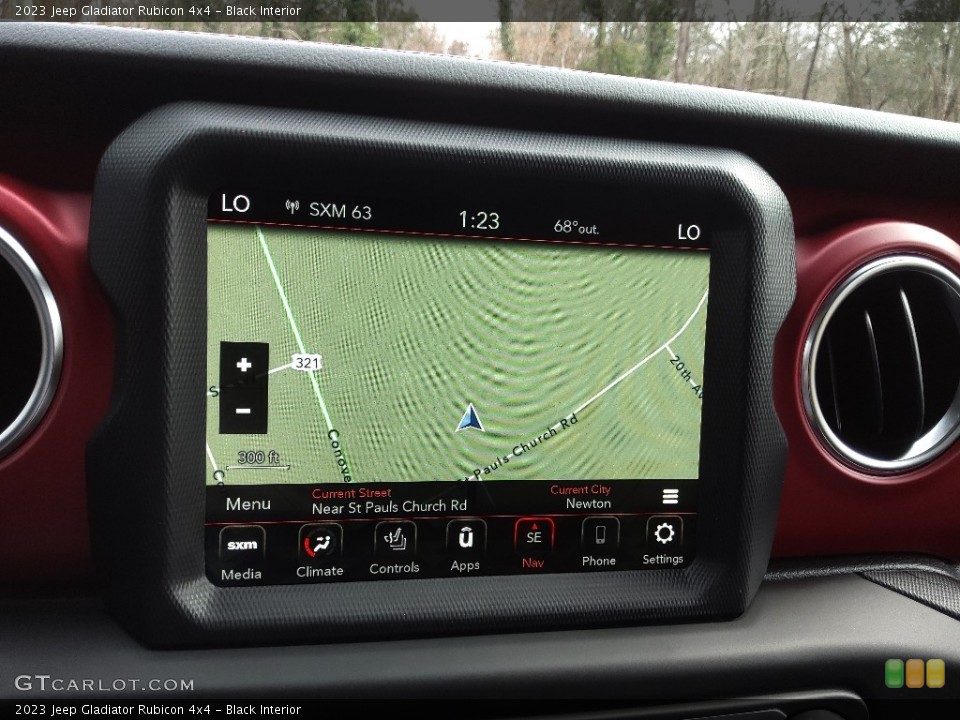 Black Interior Navigation for the 2023 Jeep Gladiator Rubicon 4x4 #145619741