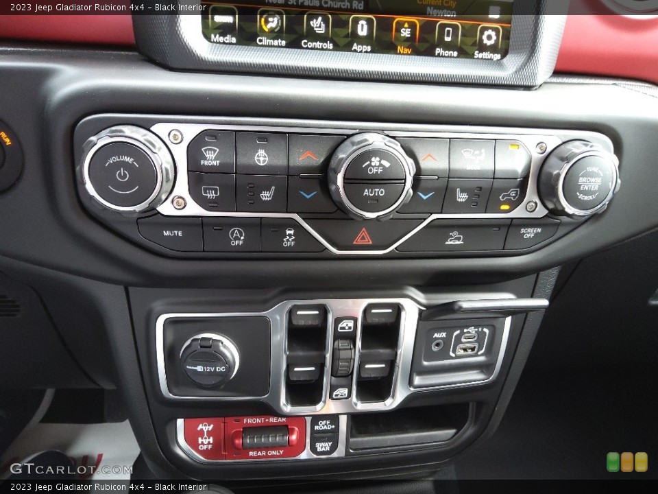 Black Interior Controls for the 2023 Jeep Gladiator Rubicon 4x4 #145619777