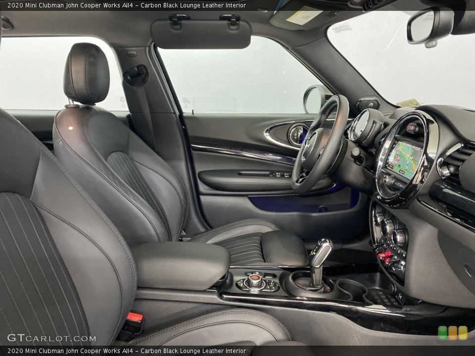 Carbon Black Lounge Leather Interior Front Seat for the 2020 Mini Clubman John Cooper Works All4 #145619905