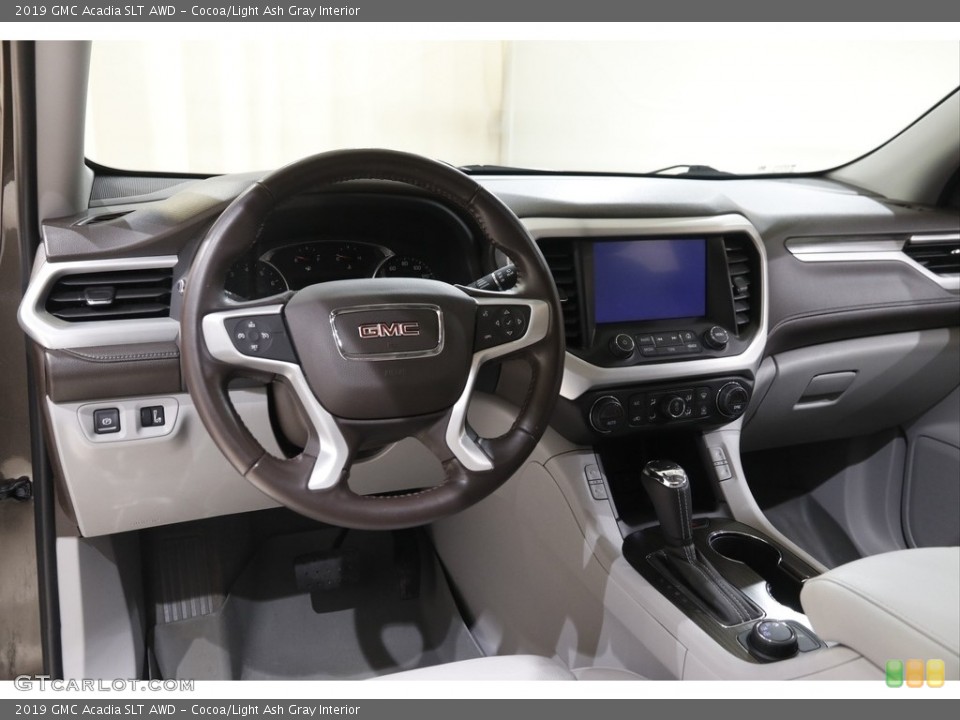 Cocoa/Light Ash Gray Interior Dashboard for the 2019 GMC Acadia SLT AWD #145619999
