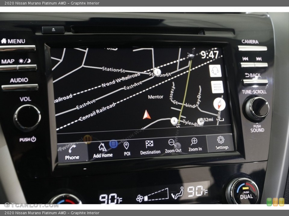 Graphite Interior Navigation for the 2020 Nissan Murano Platinum AWD #145620567