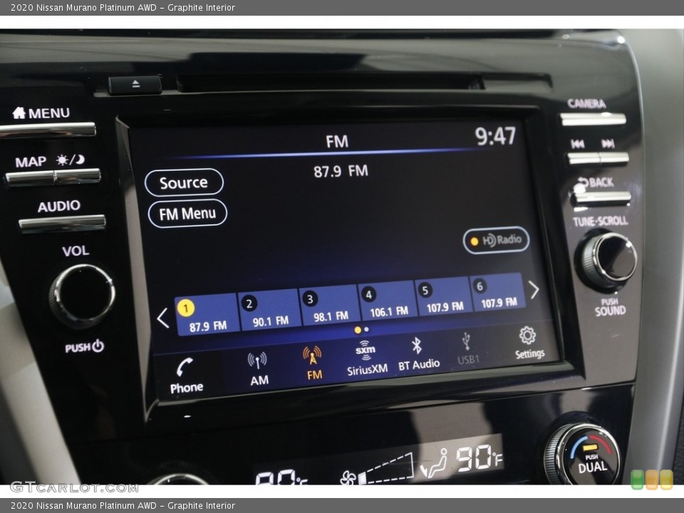 Graphite Interior Controls for the 2020 Nissan Murano Platinum AWD #145620570