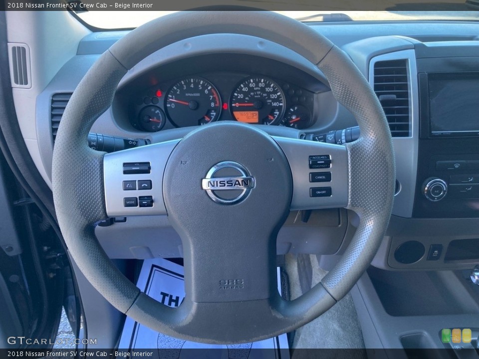 Beige Interior Steering Wheel for the 2018 Nissan Frontier SV Crew Cab #145620966