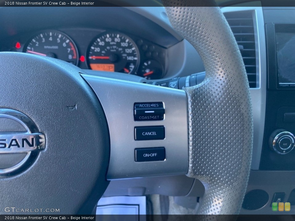 Beige Interior Steering Wheel for the 2018 Nissan Frontier SV Crew Cab #145620981