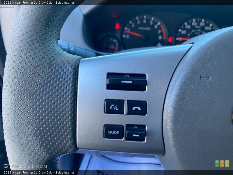 Beige Interior Steering Wheel for the 2018 Nissan Frontier SV Crew Cab #145620987