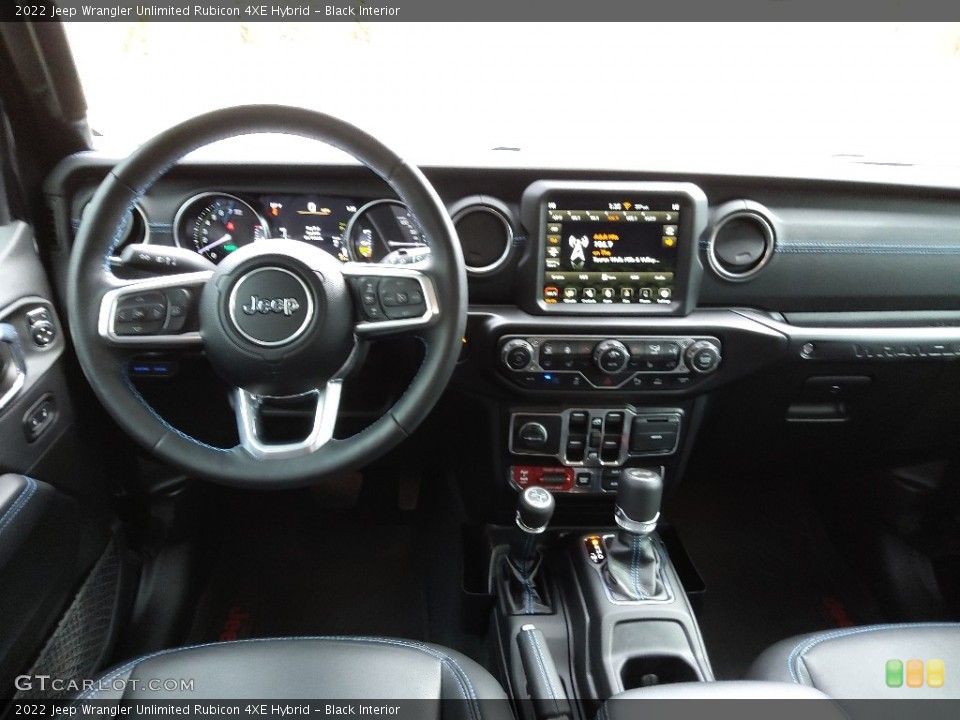 Black Interior Dashboard for the 2022 Jeep Wrangler Unlimited Rubicon 4XE Hybrid #145621155