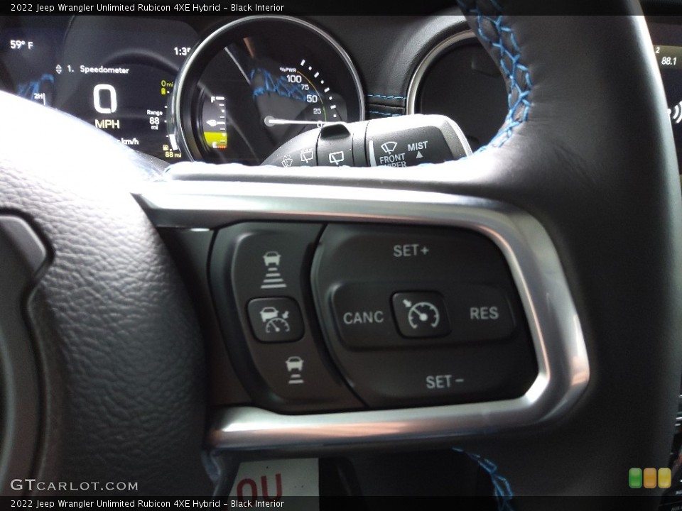 Black Interior Steering Wheel for the 2022 Jeep Wrangler Unlimited Rubicon 4XE Hybrid #145621177